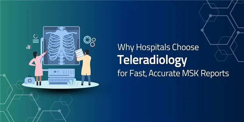 Two teleradiologists reviewing an MSK X-ray, illustrating efficient Teleradiology Outsourcing.
